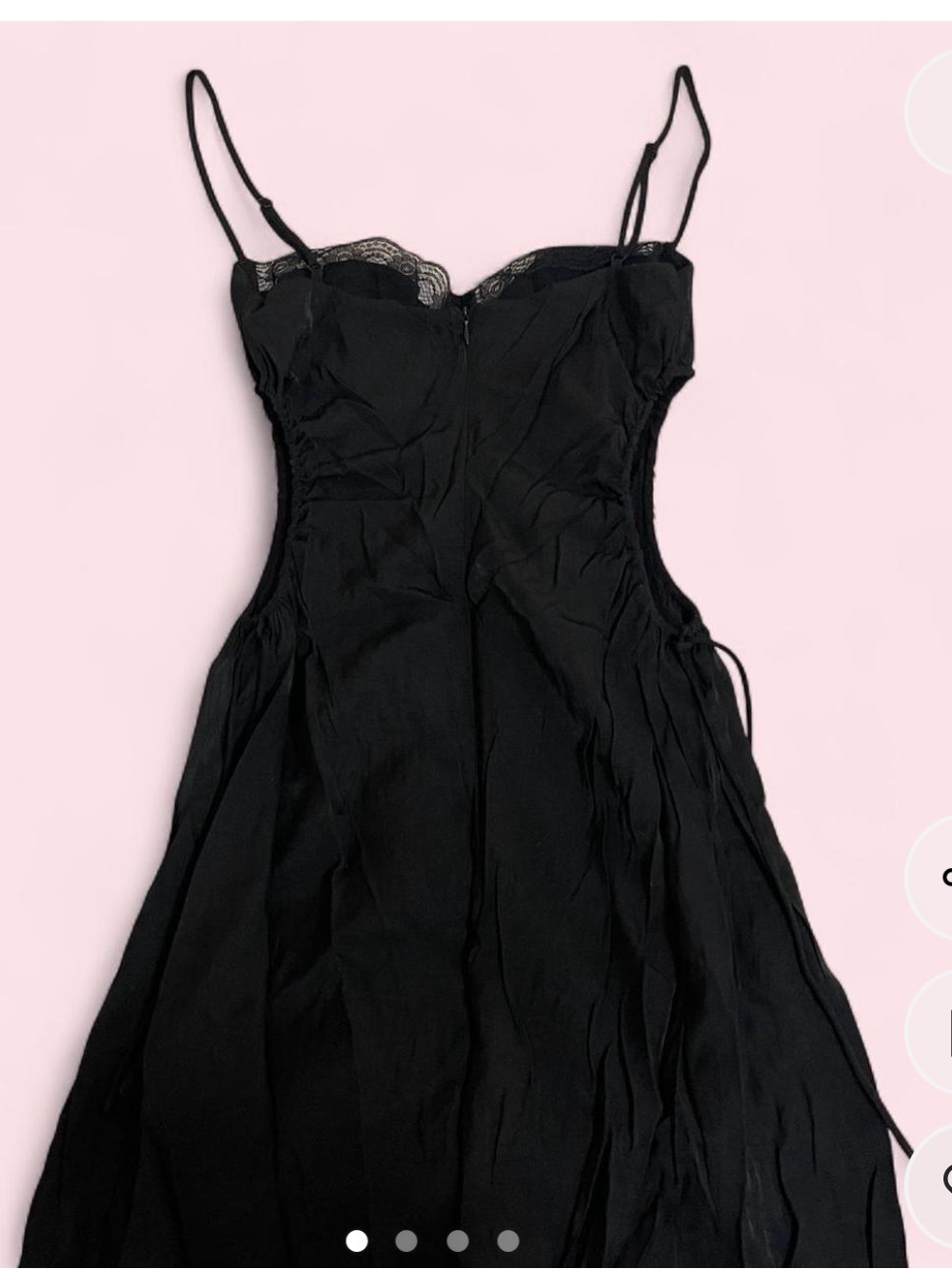 Princess Polly Black Lace-Trim Slip Dress with Adjustable Straps